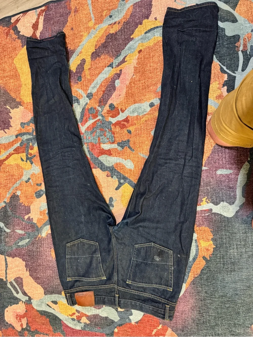Gustin Men's Dark Indigo Denim Slim Jeans Tagged 36x38 Actual 35x38